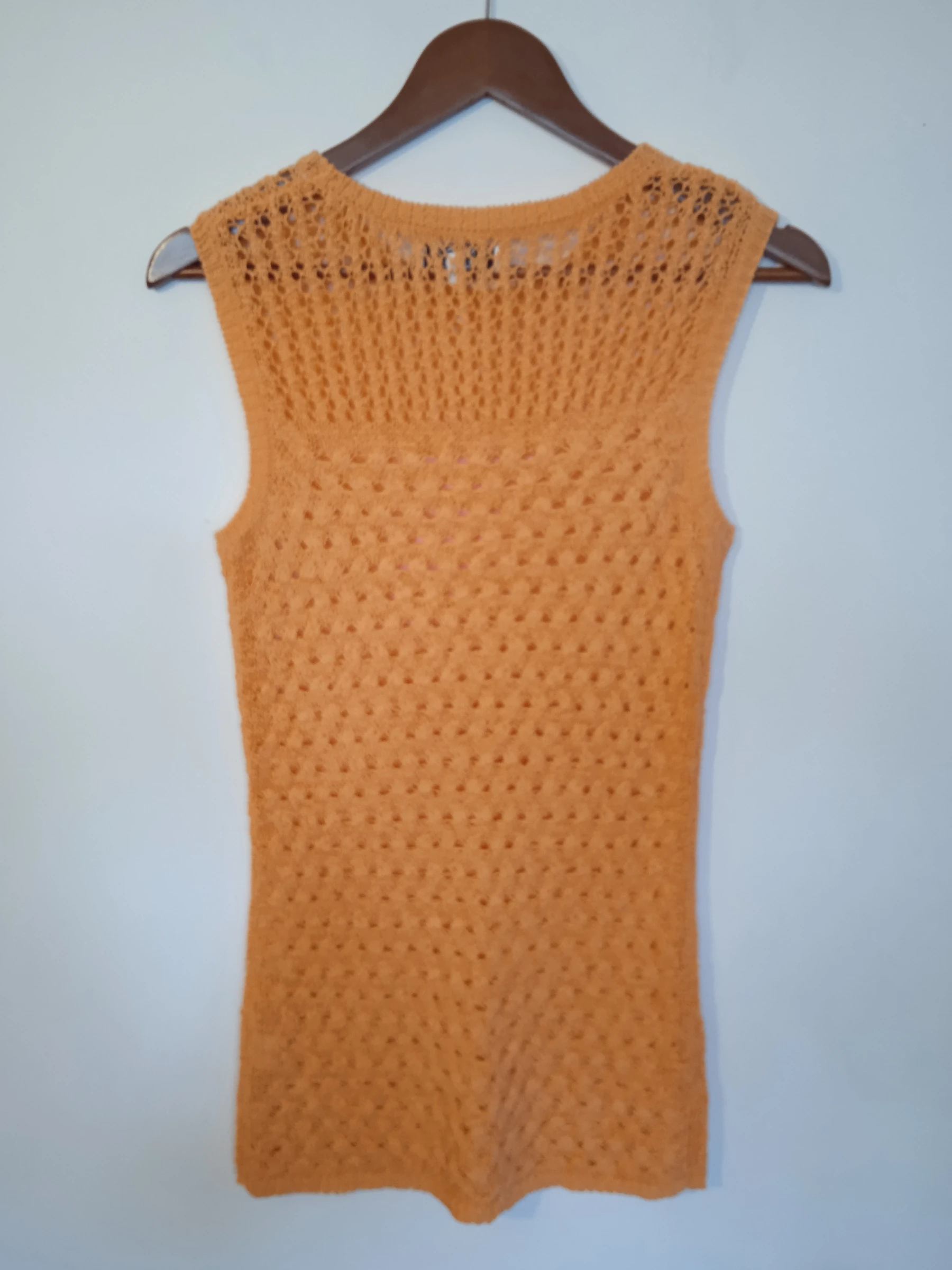Long fluorescent orange crochet tank top Enjoy size M/38 – photo 3